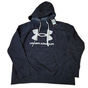 Under Armour Hoodie – Women’s Large, Black w/ White Specs, NWT